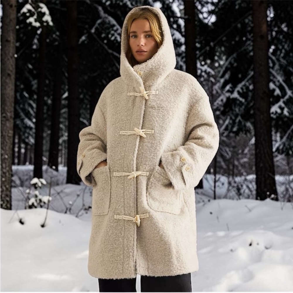 ANTHROPOLOGIE | Pilcro Wool-Blend Hooded Duffle Coat